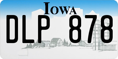IA license plate DLP878