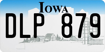 IA license plate DLP879