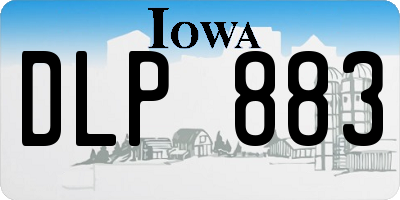 IA license plate DLP883