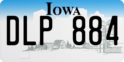 IA license plate DLP884