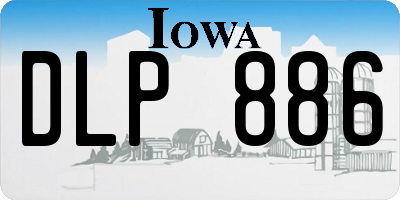 IA license plate DLP886