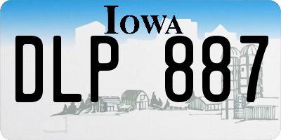 IA license plate DLP887