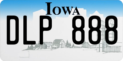 IA license plate DLP888