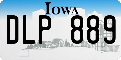 IA license plate DLP889