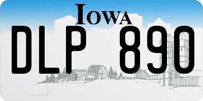 IA license plate DLP890