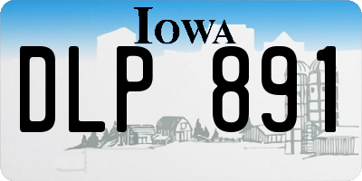 IA license plate DLP891