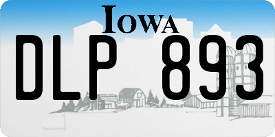 IA license plate DLP893