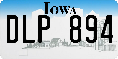 IA license plate DLP894