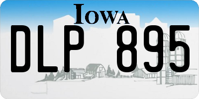 IA license plate DLP895