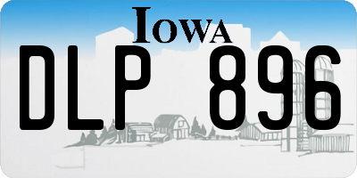 IA license plate DLP896
