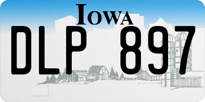 IA license plate DLP897