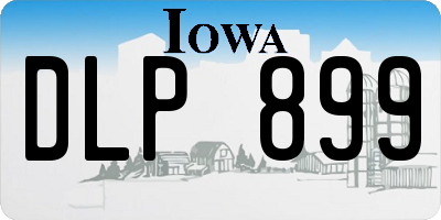 IA license plate DLP899