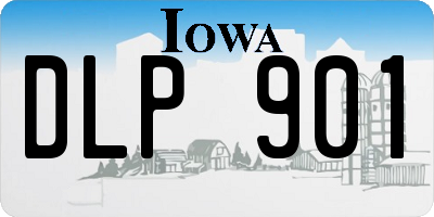 IA license plate DLP901