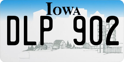 IA license plate DLP902