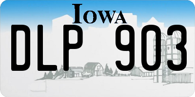 IA license plate DLP903