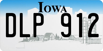 IA license plate DLP912
