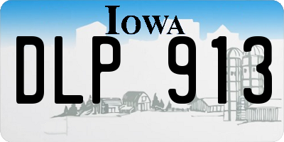IA license plate DLP913