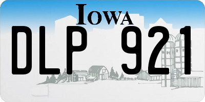 IA license plate DLP921
