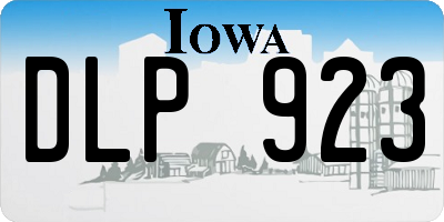 IA license plate DLP923