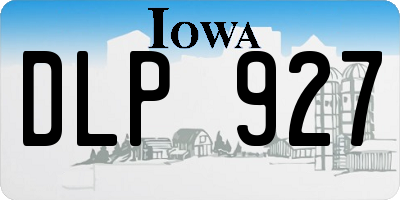 IA license plate DLP927