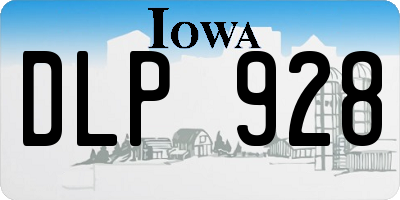 IA license plate DLP928
