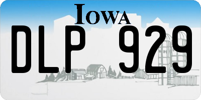 IA license plate DLP929