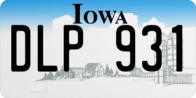 IA license plate DLP931