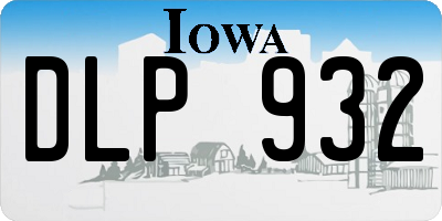 IA license plate DLP932