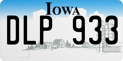 IA license plate DLP933