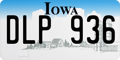 IA license plate DLP936