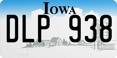 IA license plate DLP938