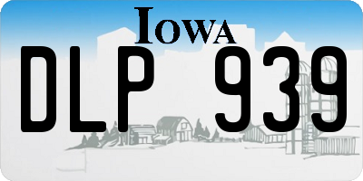 IA license plate DLP939