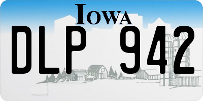 IA license plate DLP942
