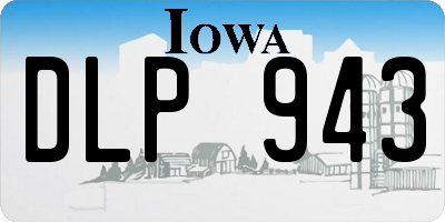 IA license plate DLP943