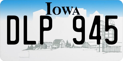 IA license plate DLP945