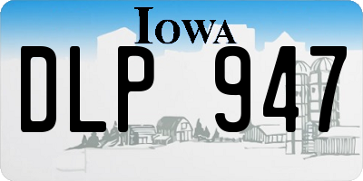 IA license plate DLP947