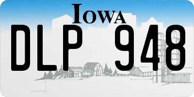 IA license plate DLP948