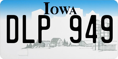 IA license plate DLP949