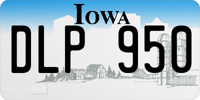 IA license plate DLP950