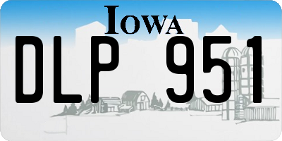 IA license plate DLP951