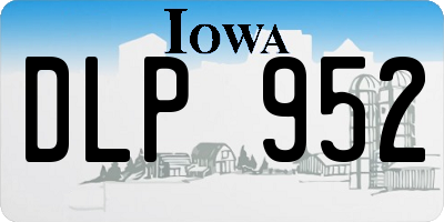 IA license plate DLP952