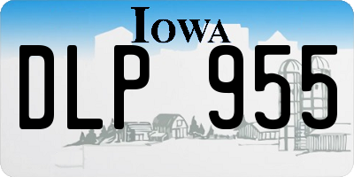 IA license plate DLP955