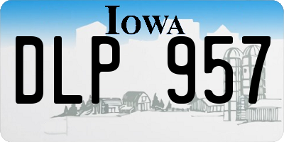 IA license plate DLP957