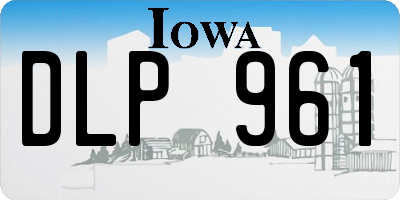 IA license plate DLP961