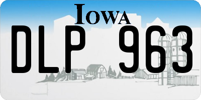 IA license plate DLP963