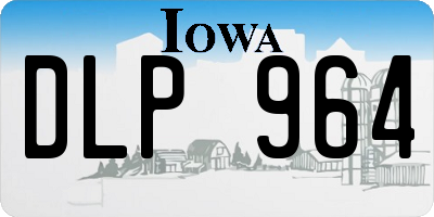 IA license plate DLP964