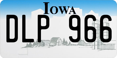 IA license plate DLP966