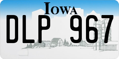 IA license plate DLP967