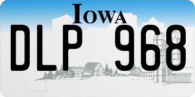 IA license plate DLP968