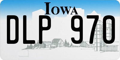 IA license plate DLP970